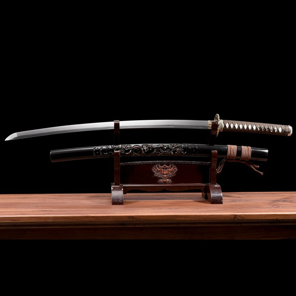 High Quality Dragon Katana Sword-40.5inch Japanese Long Sword with Brass Accessories