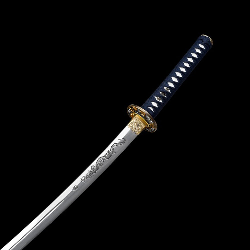 Handmade Dragon Katana - 40.5inch Real Japanese Samurai Sword with Engraving Full Tang Blade