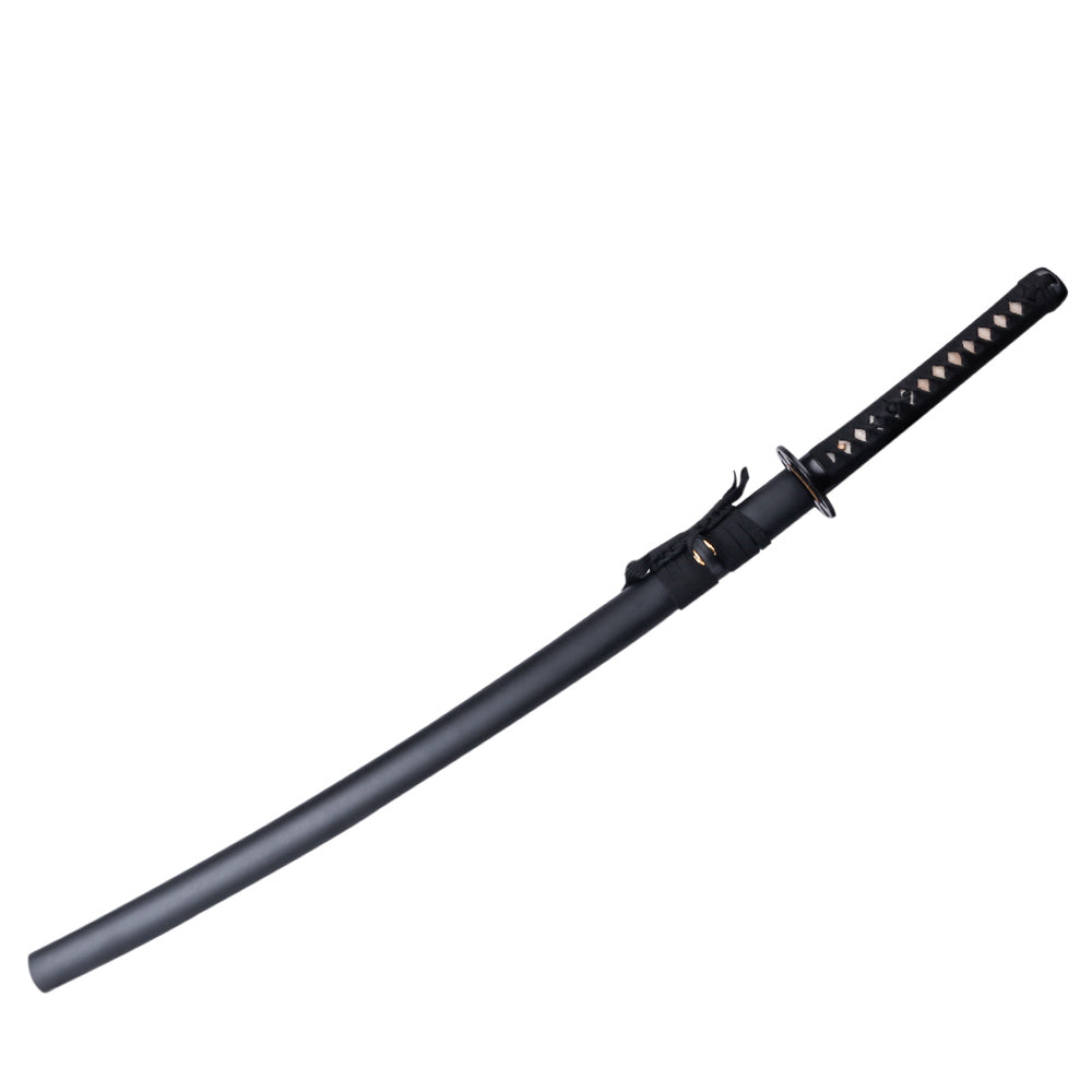 Japanese Katana Ninja Swords Black Saya and Handle