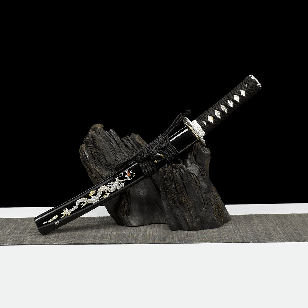 Hand Forged Damascus Steel Tanto-Japanese Short Sword Battle Ready