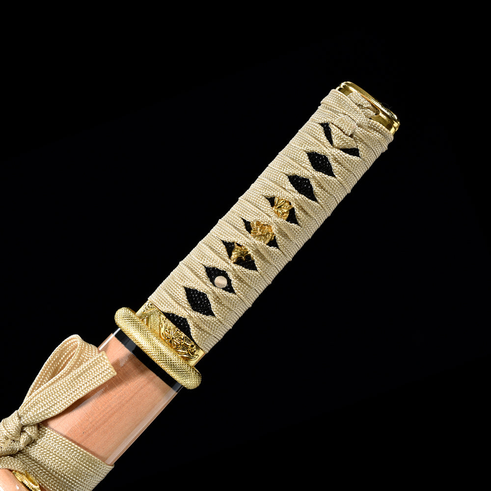 Battle Ready Japanese Short Sword-Tanto with Polished Natural Saya