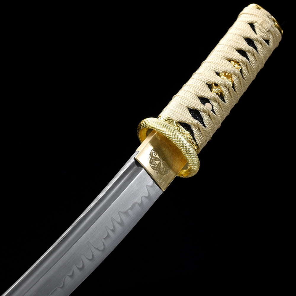 Battle Ready Japanese Short Sword-Tanto with Polished Natural Saya