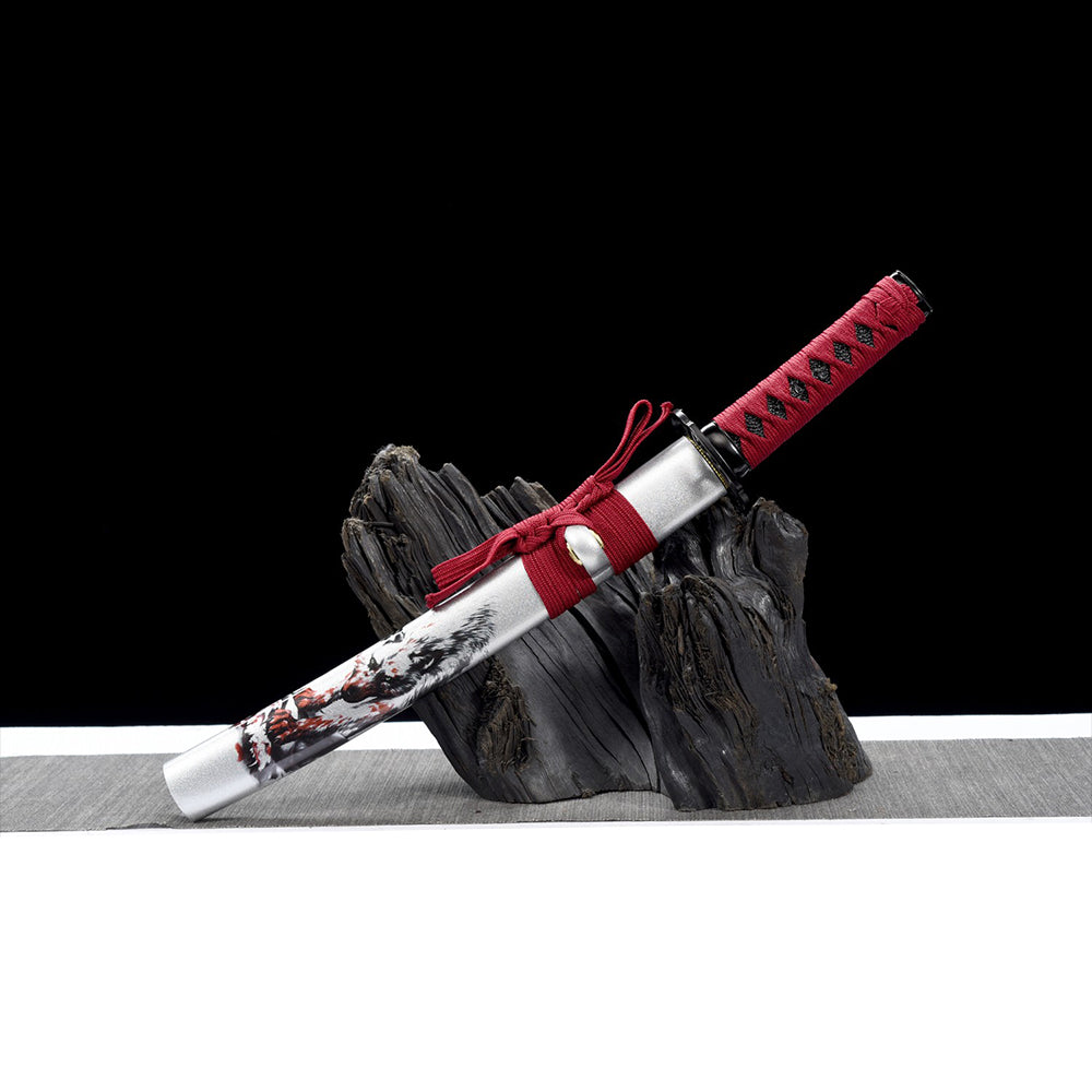 Martial Arts Japanese Tanto-Short Sword with Iron Tsuba