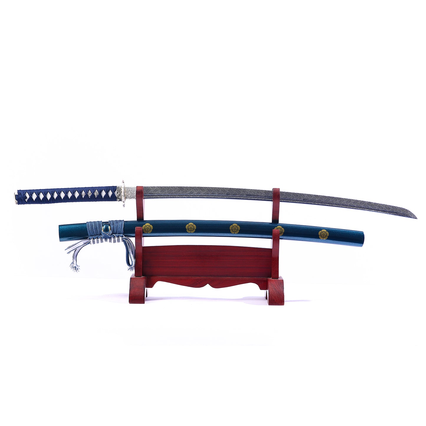 Blue Katana- Silver Tsuba High Quality Japanese Samurai Sword