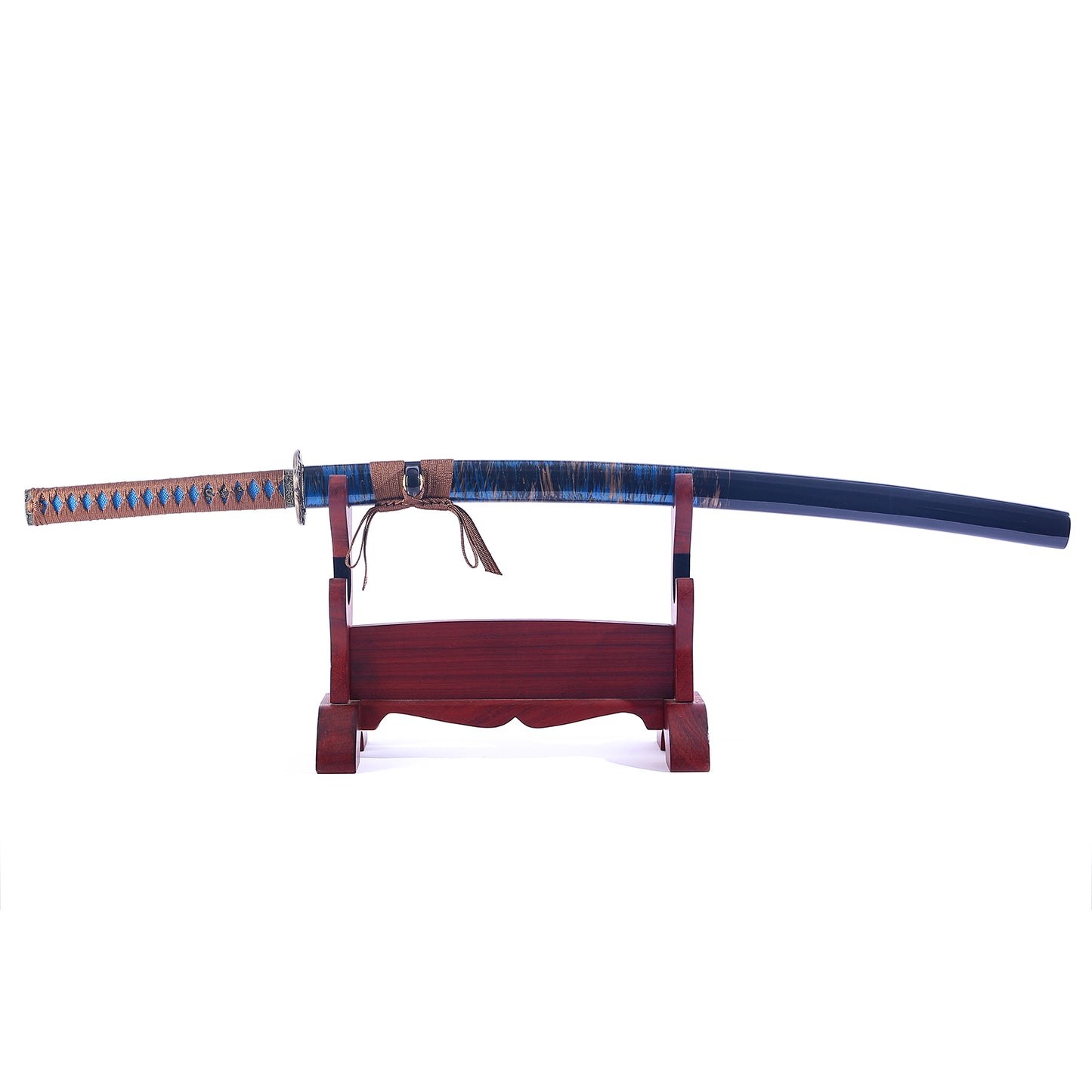 Traditional Japanese Katana-Long Sword with Flower Tsuba