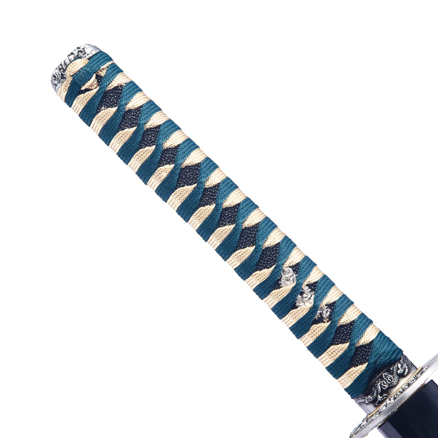Black Sword-Flower Katana with Full Tang Blade
