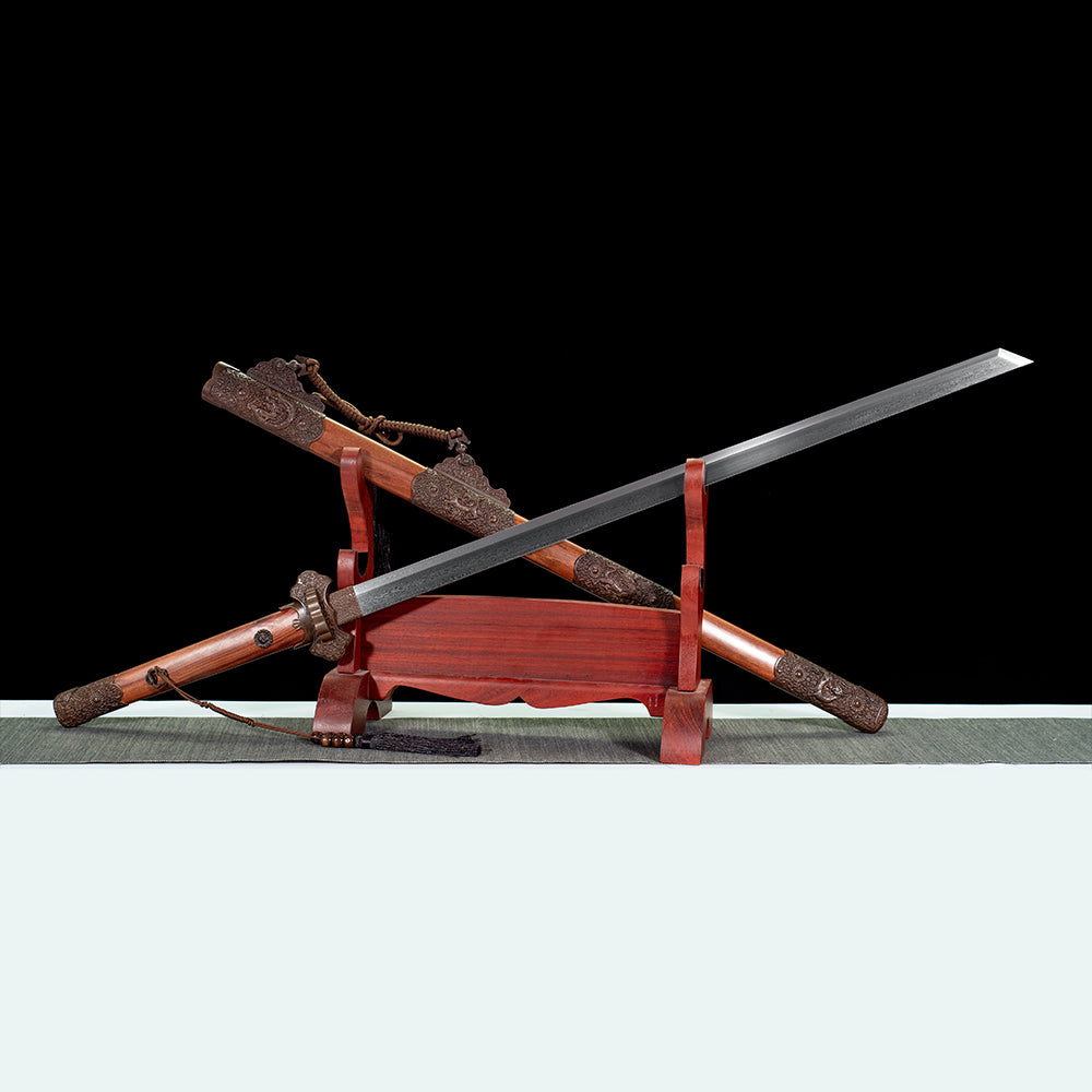 High Quality Handmade Chinese Sword Tang Dao with Damascus Steel Blade