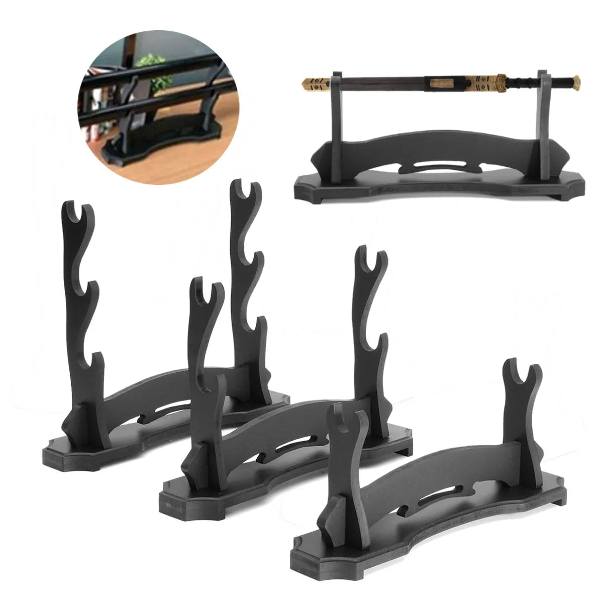 Katana Stand - Japanese Samurai Sword Tanto Wakizashi Table Holder