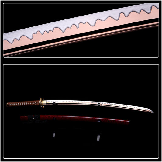 1060 high carbon steel golden harmon katana