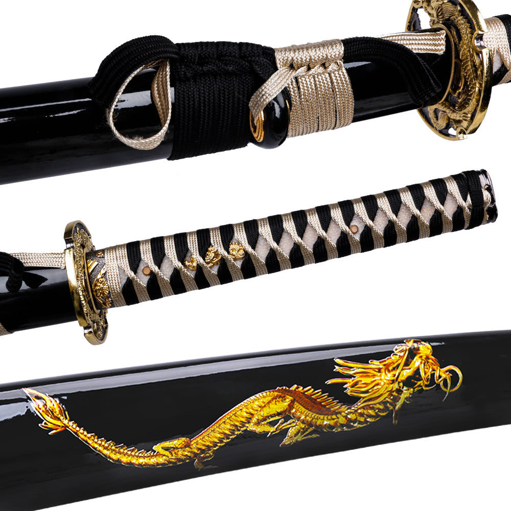 Handmade Custom Dragon Swords Japanese Samurai Katana Swords