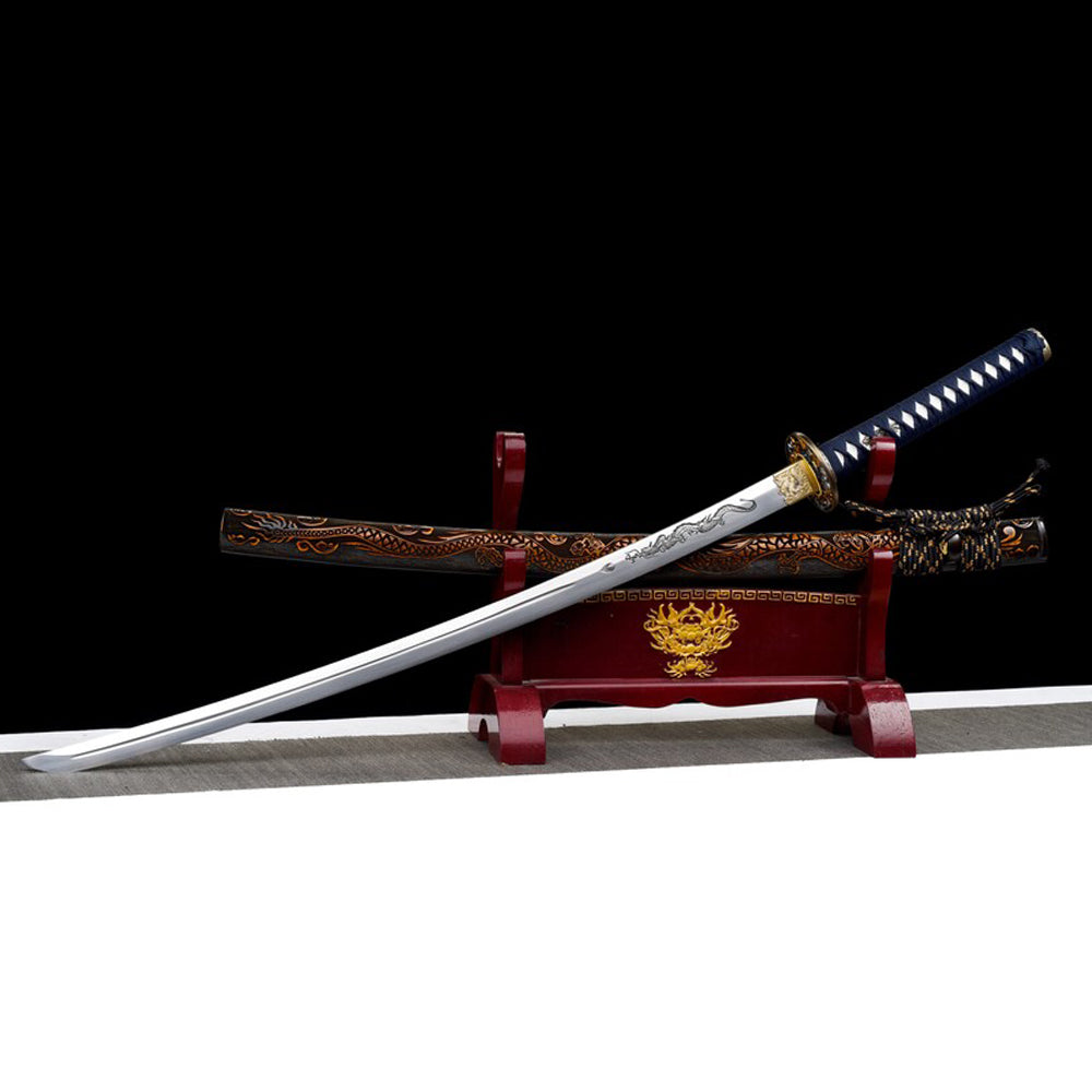Handmade Dragon Katana - 40.5inch Real Japanese Samurai Sword with Engraving Full Tang Blade
