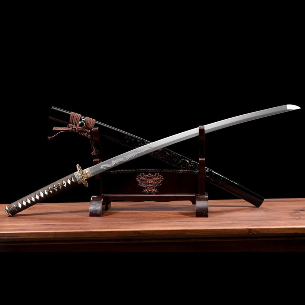 High Quality Dragon Katana Sword-40.5inch Japanese Long Sword with Brass Accessories
