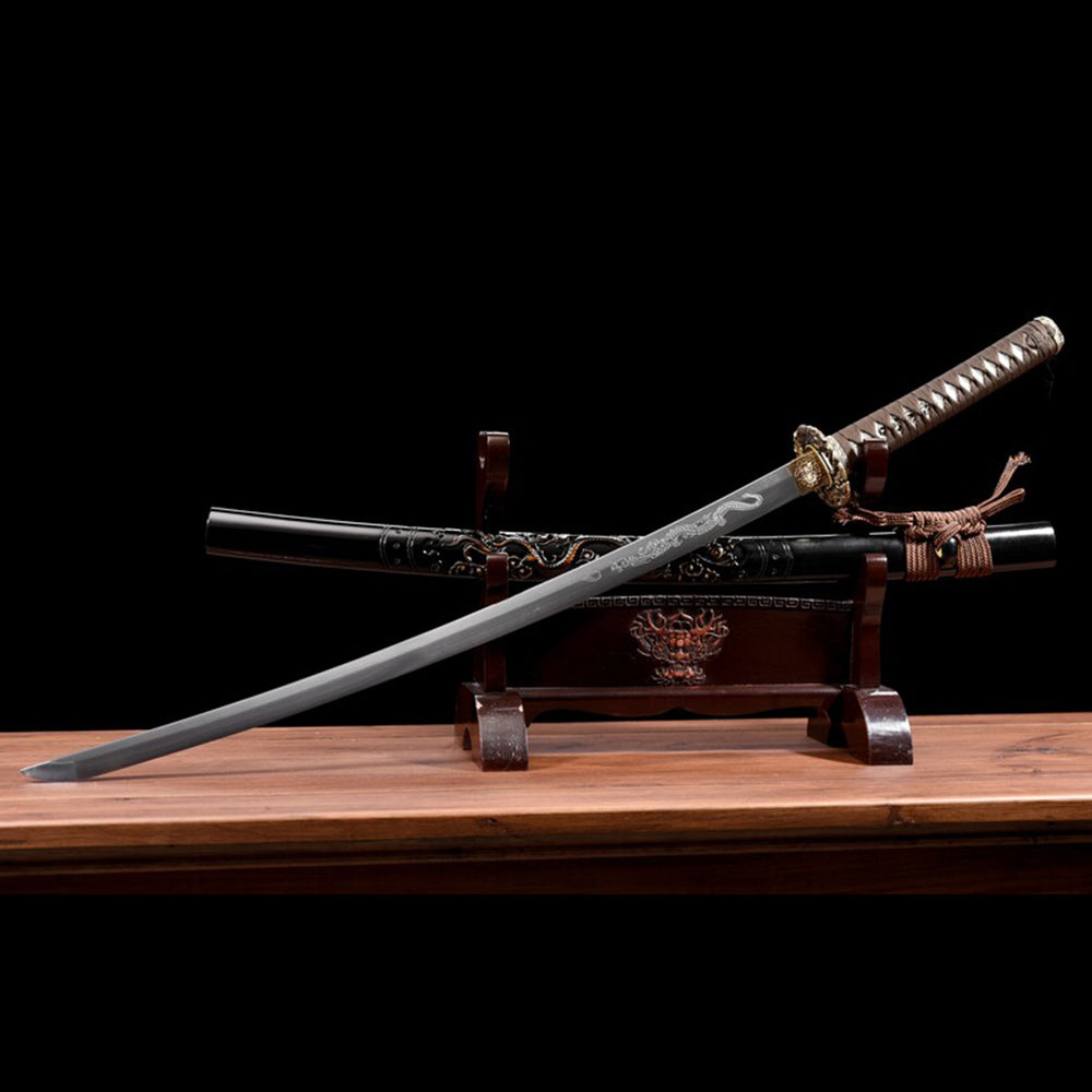 High Quality Dragon Katana Sword-40.5inch Japanese Long Sword with Brass Accessories
