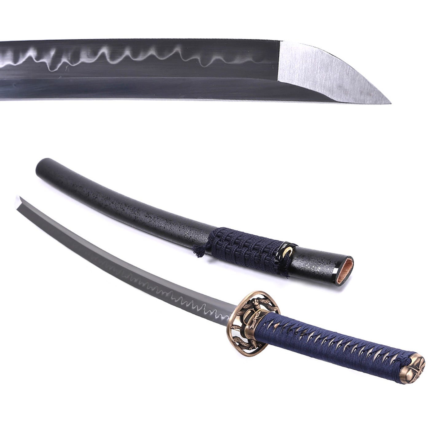 Skeletonized dragonfly tsuba T10 Harmon sword