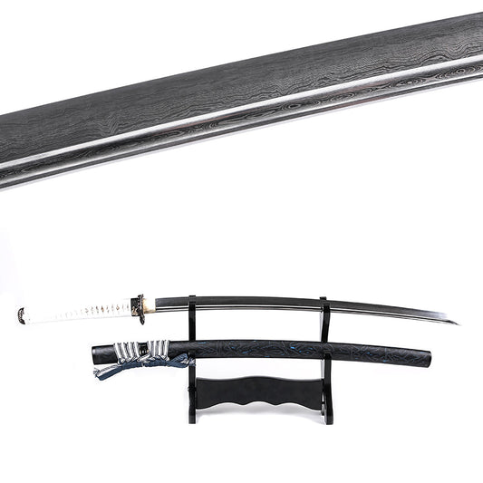 Handmade white handle dragon tsuba Katana