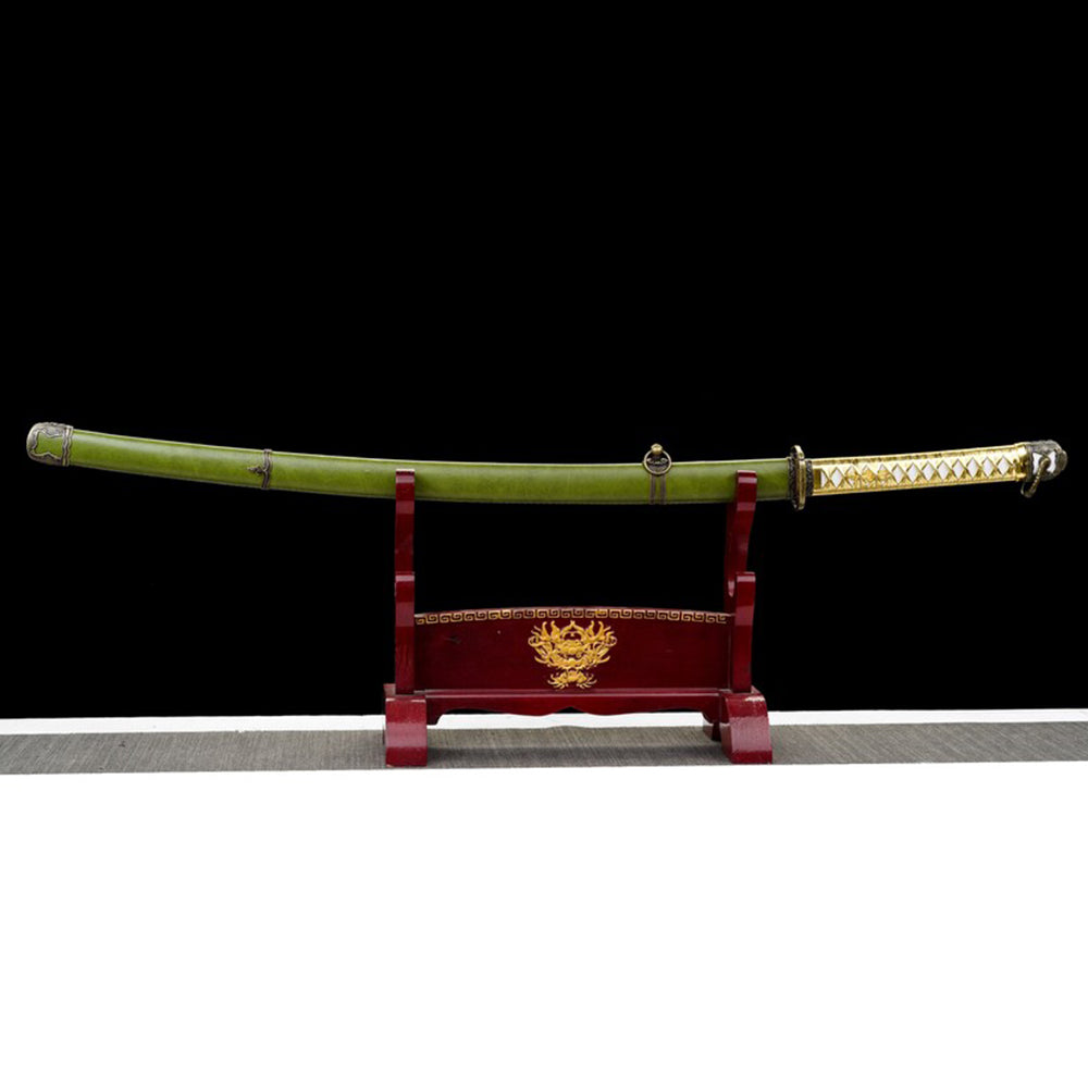 98 Saber - Carbon Steel Katana with Green Saya