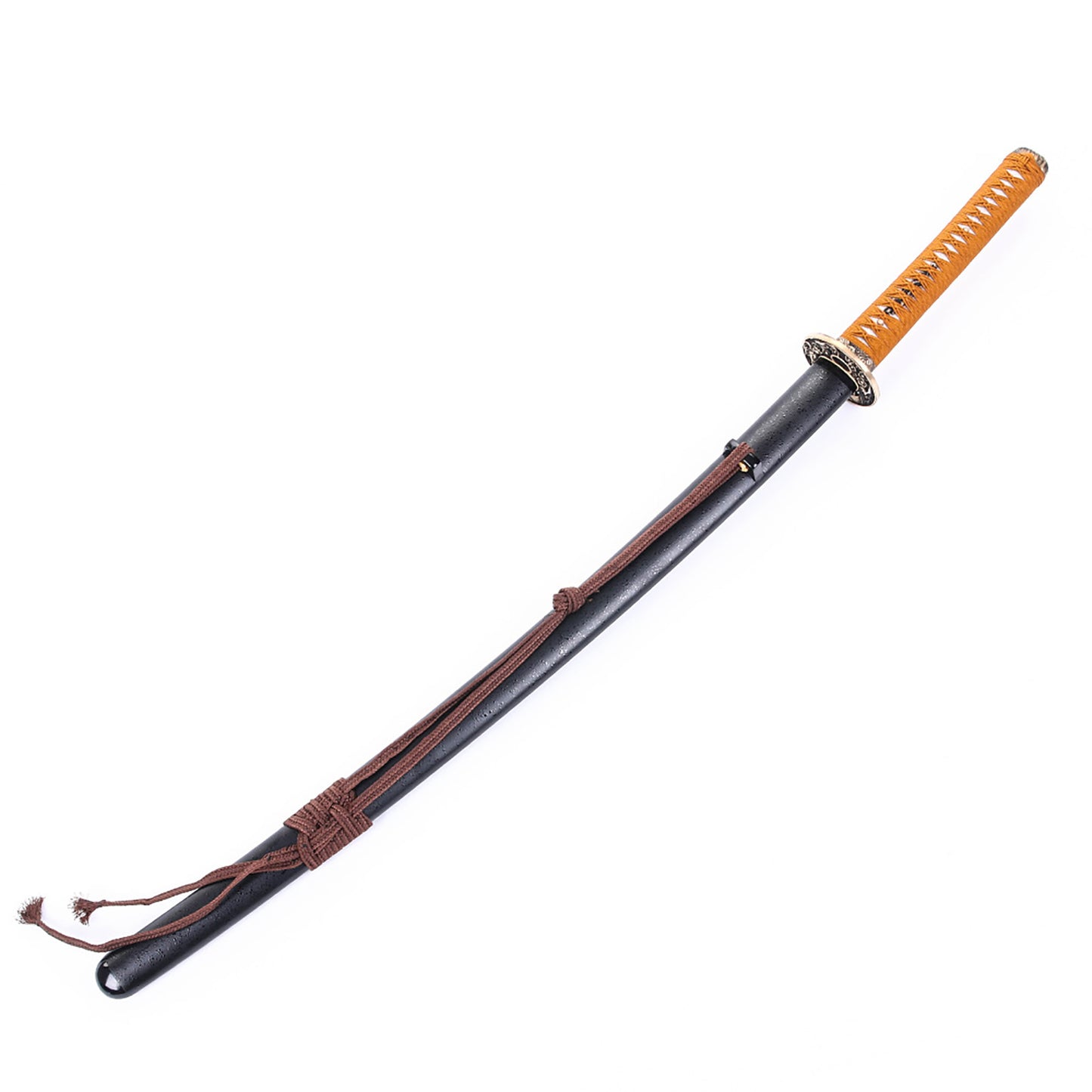Dragon tsuba sword with orange handle