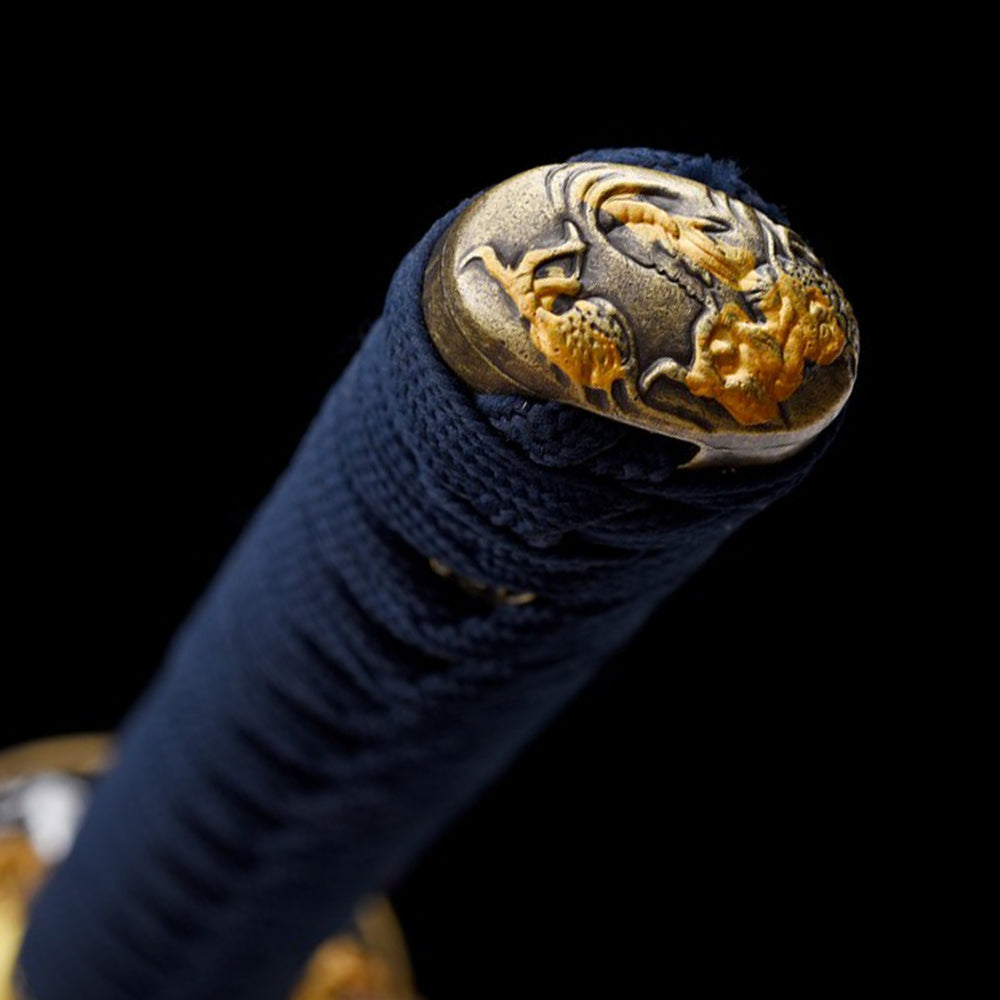 Handmade Dragon Katana - 40.5inch Real Japanese Samurai Sword with Engraving Full Tang Blade