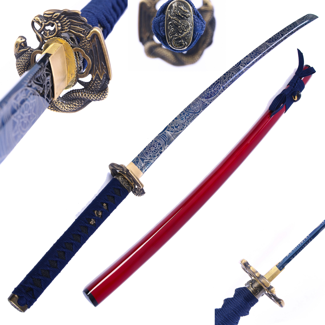 High Carbon Steel Black Samurai Sword Katana