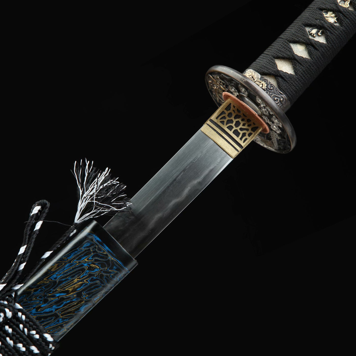 High Quality Damascus Katana - Real Japanese Sword for Cutting and Collection