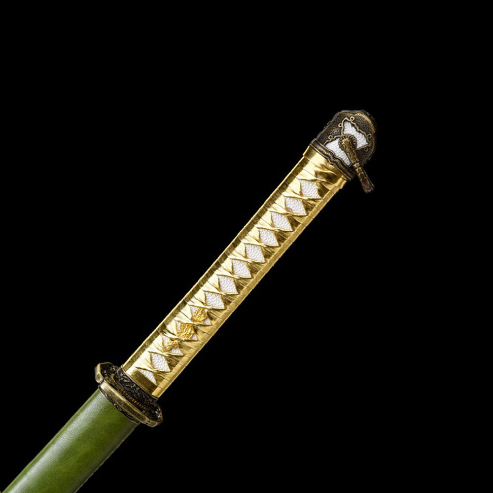 98 Saber - Carbon Steel Katana with Green Saya