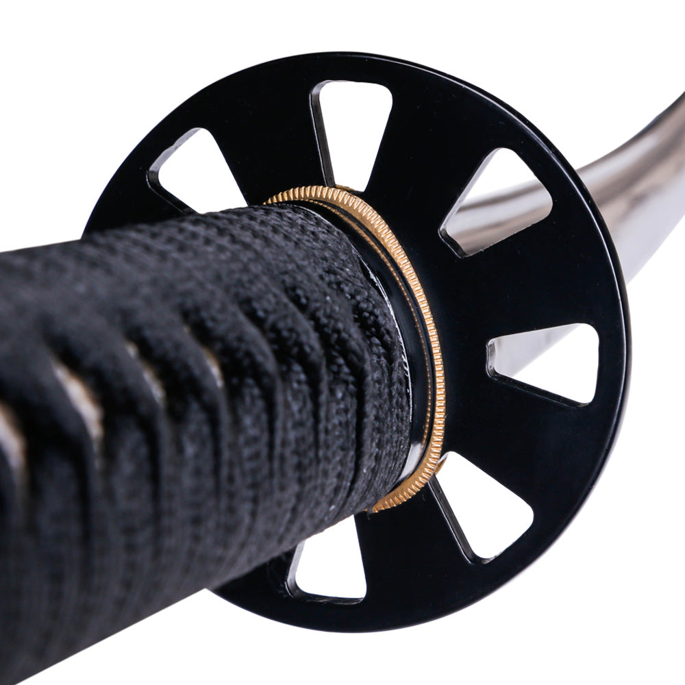 Japanese Katana Ninja Swords Black Saya and Handle