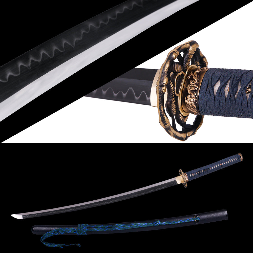 Full Tang Blade Genuine Stingray Skin Handle Real Katana Japanese Samurai Swords