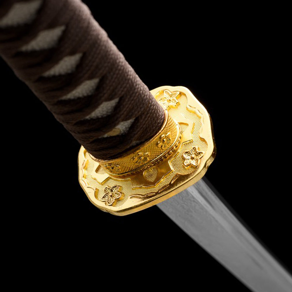 High Quality Handmade Damascus Tachi Sword-Full Tang Folded Steel Odachi Sword