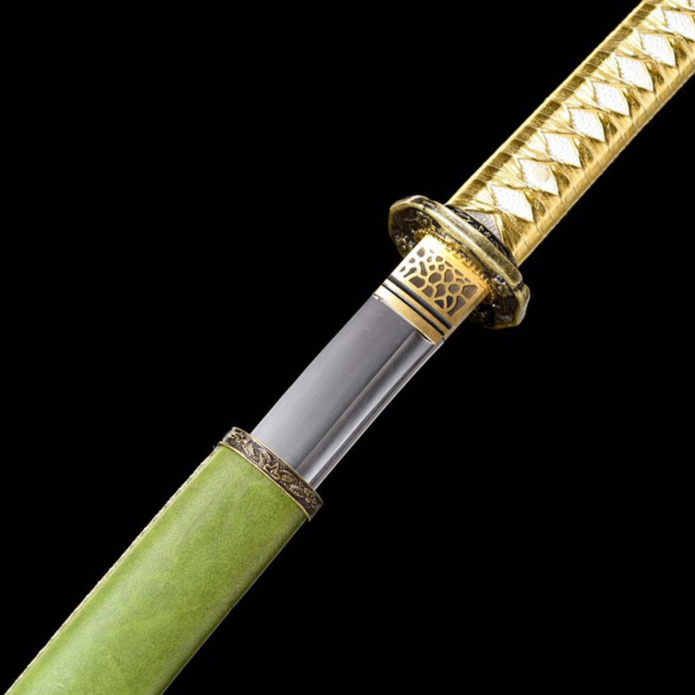 98 Saber - Carbon Steel Katana with Green Saya