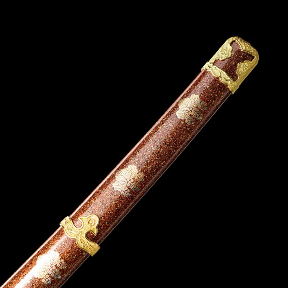 High Quality Handmade Damascus Tachi Sword-Full Tang Folded Steel Odachi Sword