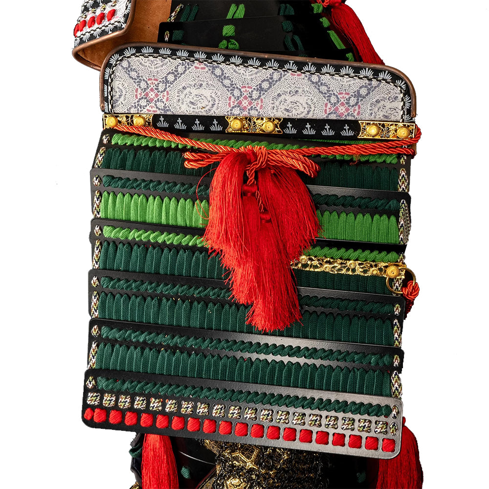 Traditional Handmade High Quality Japanese Samurai Armor - Real Size Oda Clan Kachi Black and Green Armor