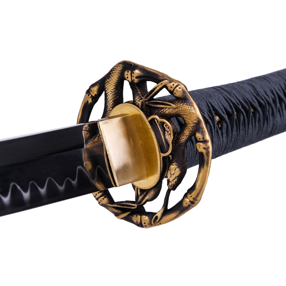 Full Tang Blade Genuine Stingray Skin Handle Real Katana Japanese Samurai Swords