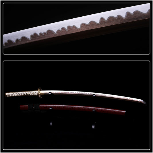 1060 High Carbon Steel Blade Golden Handle Sword