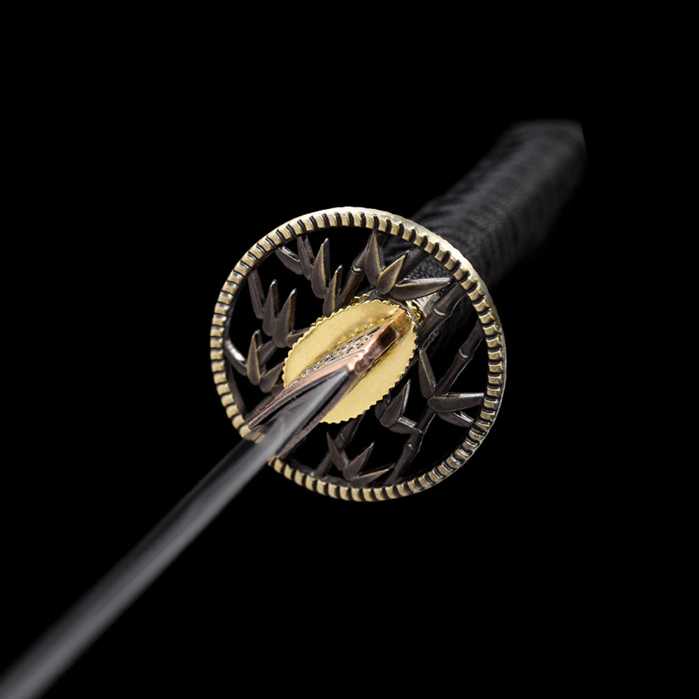 Metal Sword-Real Wakizashi with Red Saya