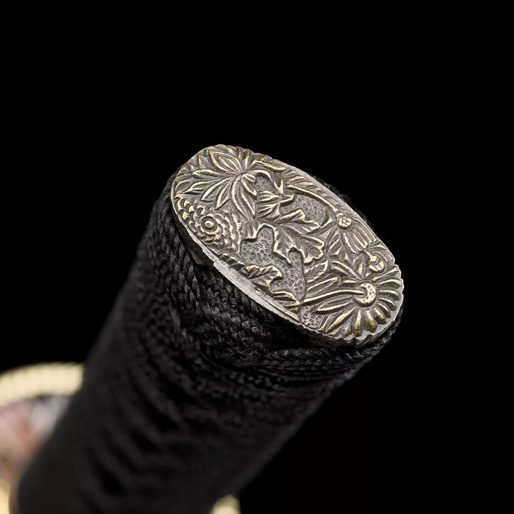 Metal Sword-Real Wakizashi with Red Saya