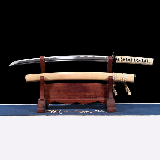 Japanese Wakizashi Sword with Burlywood Saya