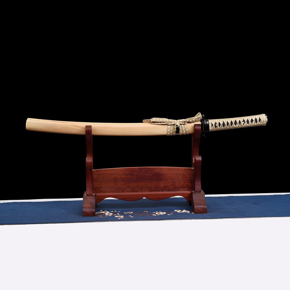Japanese Wakizashi Sword with Burlywood Saya