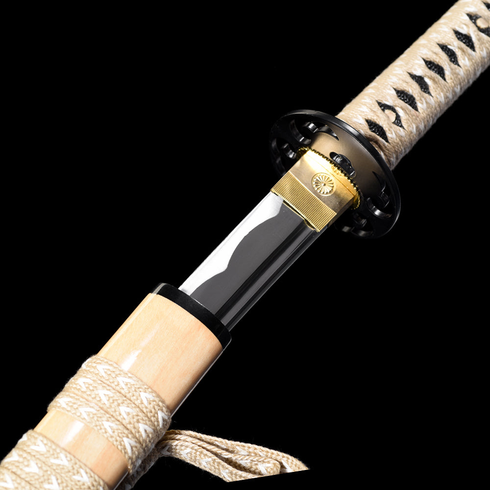Japanese Wakizashi Sword with Burlywood Saya