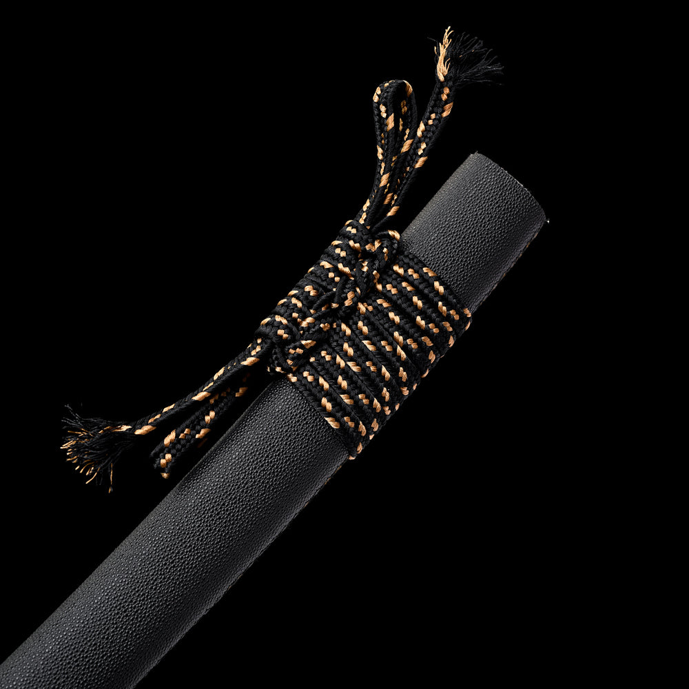 Authentic Black Wakizashi-Short Japanese Sword with Full Tang Blade