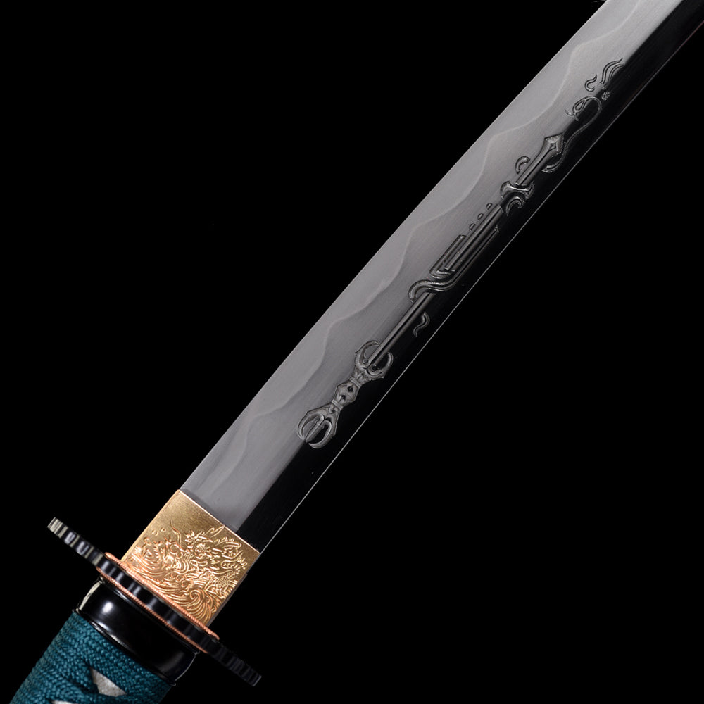 Handmade Carving Blade-Japanese Wakizashi Sword