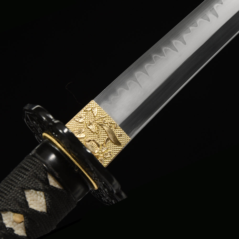 Hand-forged T10 Steel Clay Tempered Blade-Japanese Wakizashi Sword