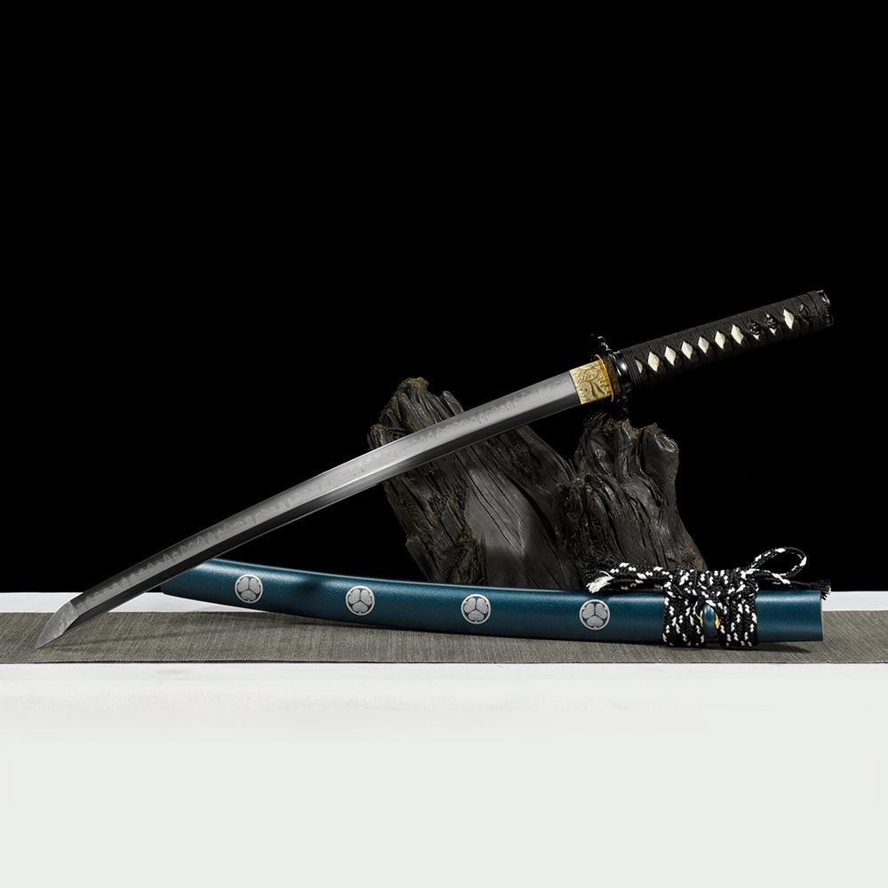 Hand-forged T10 Steel Clay Tempered Blade-Japanese Wakizashi Sword