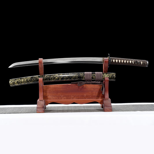 Traditional Clay Tempered T10 Steel Japanese Wakizashi Sword