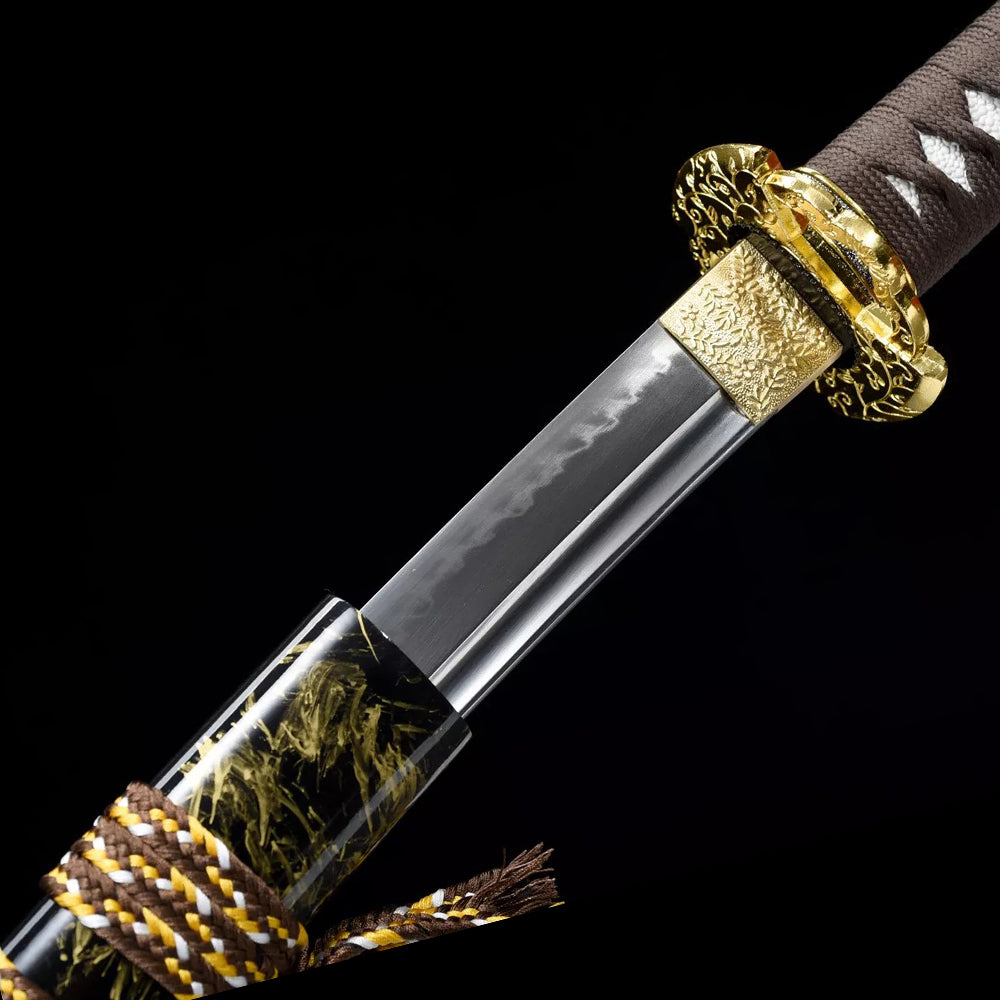 Golden T10 Sword-Martial Arts Japanese Wakizashi