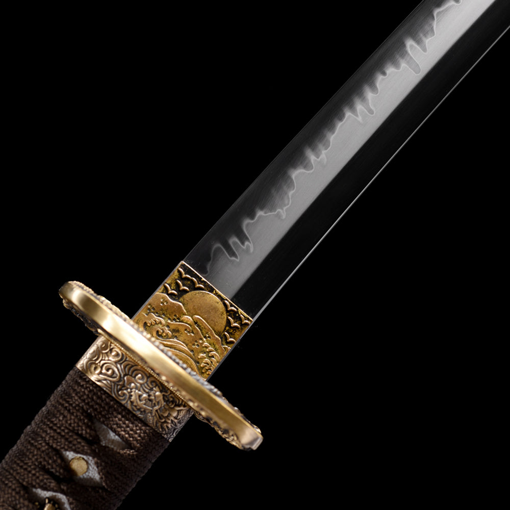 Engraving Dragon Sword-Handmade T10 Steel Wakizashi