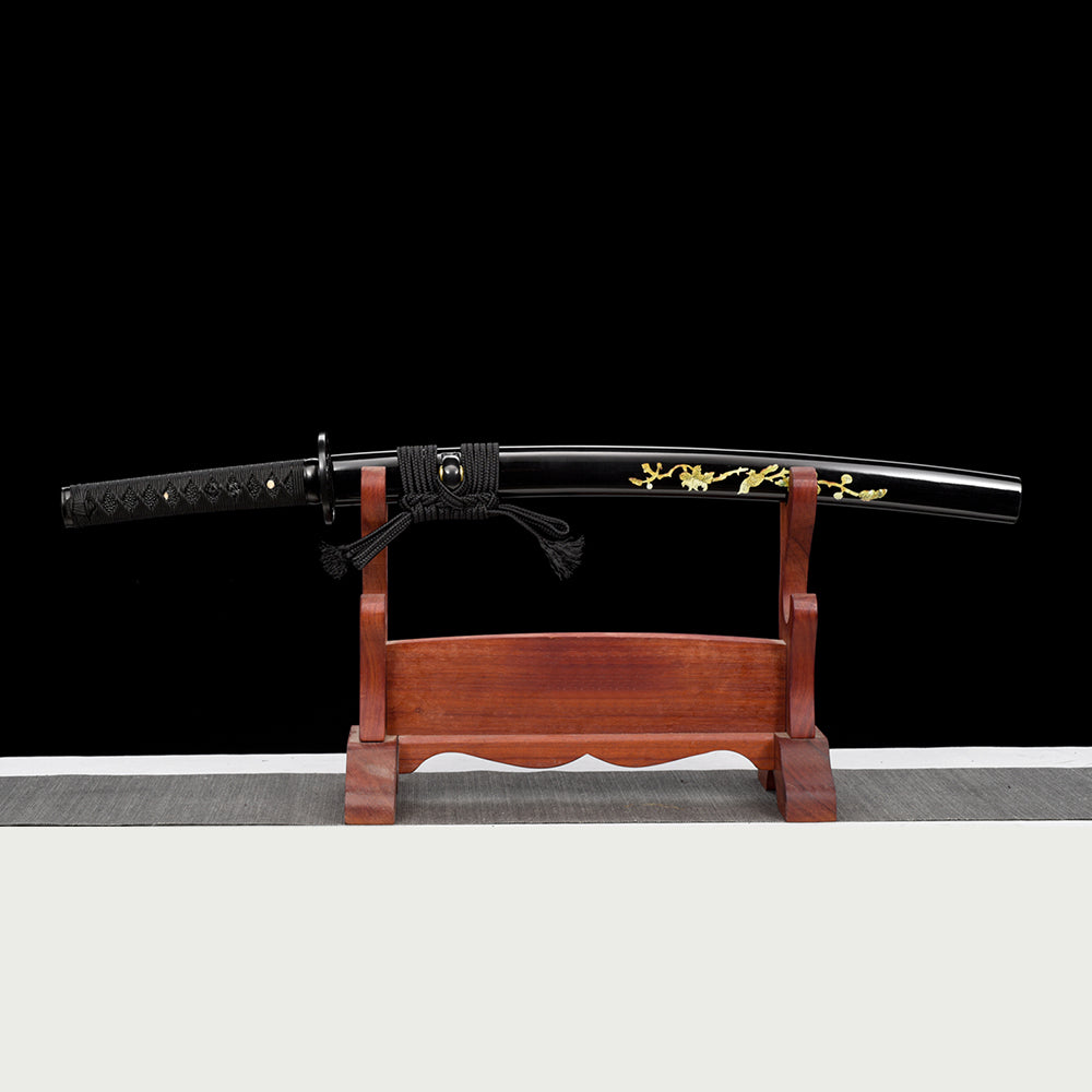 High Manganese Steel Wakizashi-Japanese Short Sword with Full Tang Blade