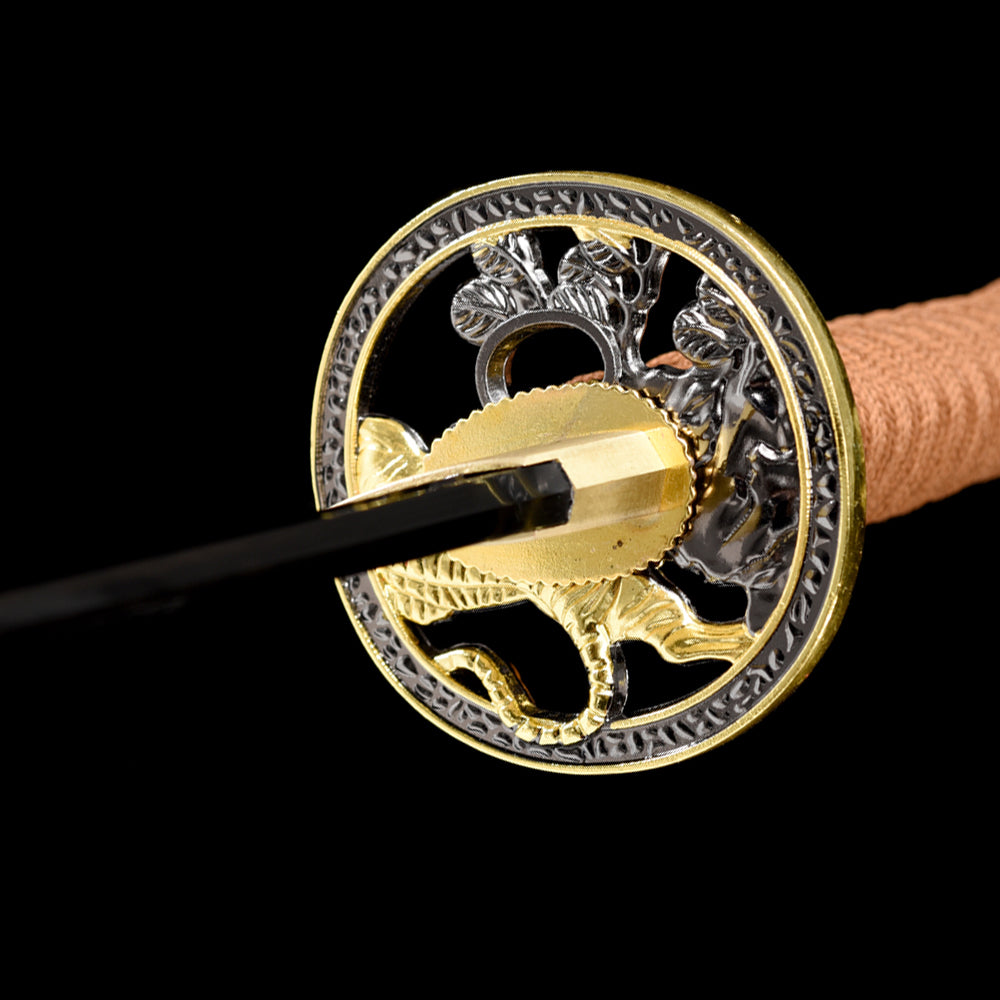 Martial Arts Japanese Wakizashi Sword with Black Blade