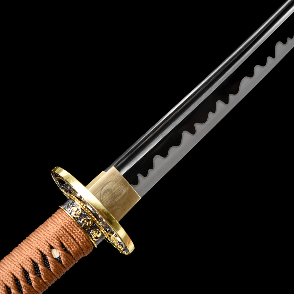 Martial Arts Japanese Wakizashi Sword with Black Blade