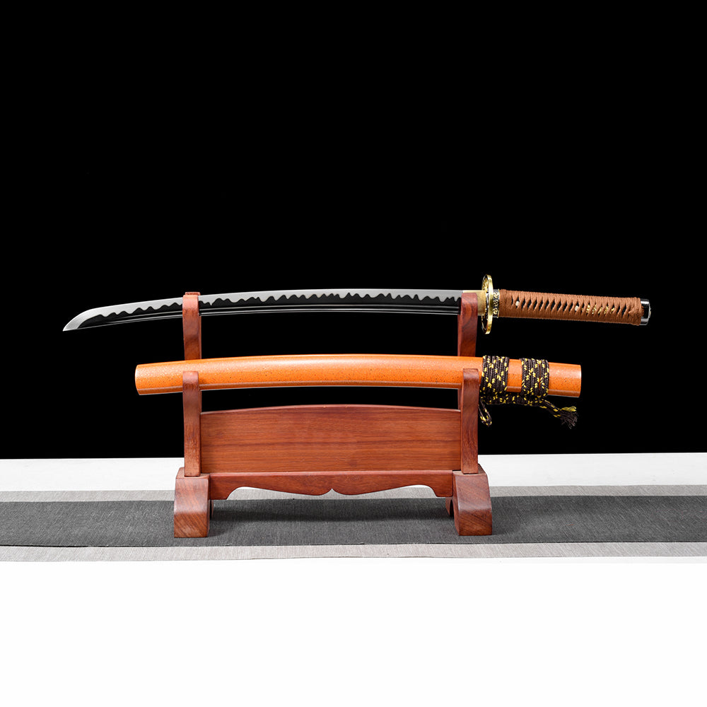 Martial Arts Japanese Wakizashi Sword with Black Blade