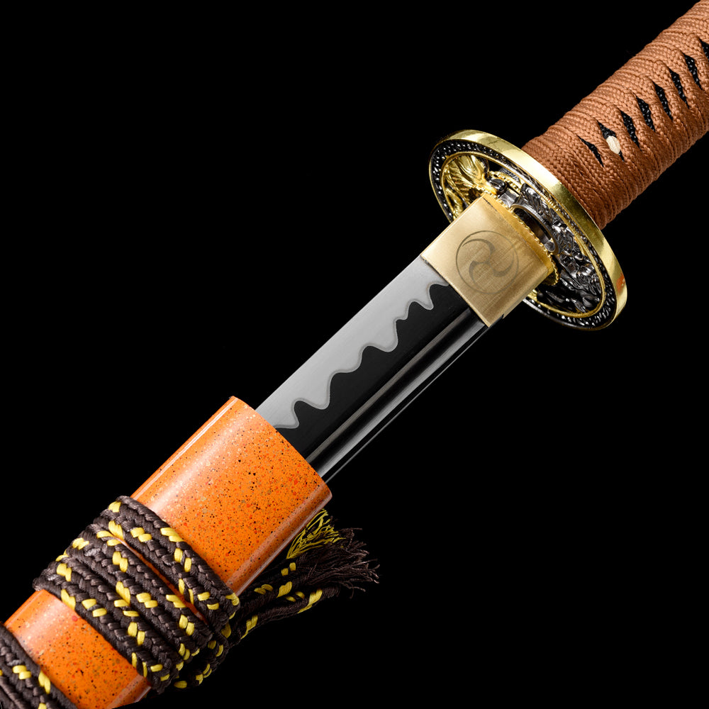 Martial Arts Japanese Wakizashi Sword with Black Blade